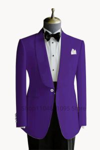 1 Piece Formal Wedding Business Coat Top Men Single Breasted Shawl Lapel Jacket Smart Casual Slim Fit Suit Blazer for Prom Party