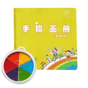 Kids 6 Colour Finger Painting Ink Stamp with Hand Print Activity Book DIY Creative Fun Art Crafts