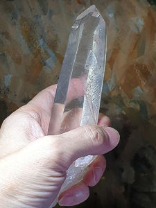 Premium 17 cm natural untreated unprocessed raw Clear Quartz point [Natural Crystal]