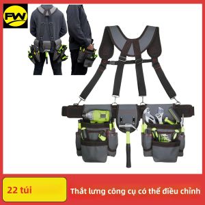 Thắt Lưng Dụng Cụ Có Thể Điều Chỉnh Dành Cho Nam Giới 32-66 Inch Với Dây Đeo Chất Liệu Nylon Dành Cho Thợ Điện Thợ Mộc Công Nhân Xây Dựng