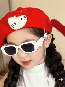 Mũ Lưỡi Trai Kitty Đỏ Cho Trẻ Em Mũ Lưỡi Trai Len Ấm Áp Cho Bé Gái Mùa Đông 2023 Mũ Lưỡi Trai Phong Cách Hàn Quốc Cho Bé Gái