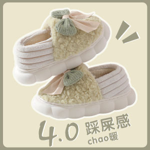 Cotton Slippers Womens Autumn and Winter 2024 New Arrival Household Couple Indoor and Outdoor Warm Slugged Bottom Non Slip Hairy Slippers