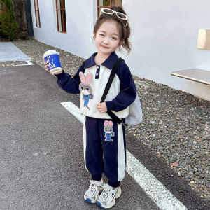 Girls Autumn Clothing Athleisure Suit New Arrival Western Style Fashion Judy Tops Fall Kids Pure Cotton Girl Pullover