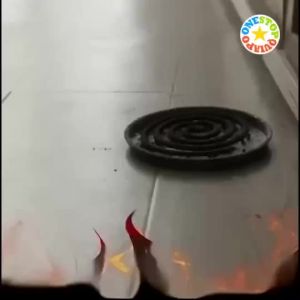 [selected]OSQ Fireproof Portable Retro Mosquito Incense Metal Coil Holder Tray With Handle & Cover