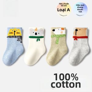 Vớ Bé Gối Cao Kháng Khuẩn Cotton Mềm Mại