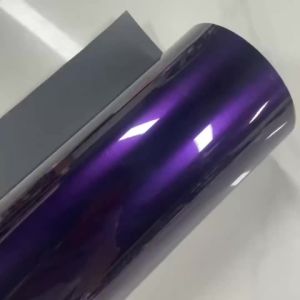 Premium PET Gloss Metallic Midnight Purple Vinyl Wrap Film Self Adhesive Decal Roll