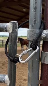 【S】Nylon Stable Door Holder Braided Rope Tie Snaps Hook Weaving Buckle Horse Rein Equestrian Activities Essential