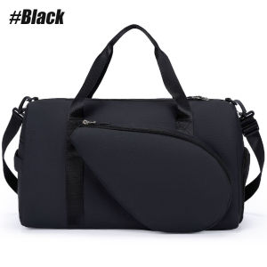  1PCS Tennis Travel Bag for Women with Exterior Drawstring Racket Pocket and Separate Shoe Compartment with Wet Pocket