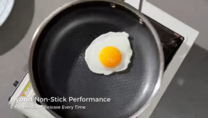 Nanturepan Etched Honeycomb Frying Pan 7.8cm Deep Frying Pan No PFAS& PTFE& PFOA Suitable for All Stoves