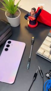 ROKER DAC80 Splitter Adapter Jack 3.5mm to Type C for ip 15 Android Stereo Open Mic