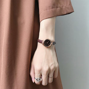 French Niche Watch Female Student K-style Minimalist Mori Style Small Dial Retro Artsy Small Exquisite Chic Hong Kong Style