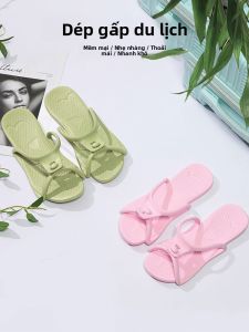 MONLEYTA | Dép đi du lịch có thể gập lại di động phòng tắm chống trượt bãi biển cặp đôi đi làm việc tại khách sạn tắm cho nam và nữ