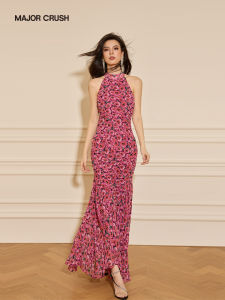Romantic Slim Fitted Off Shoulder Print Dress