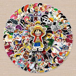 Bandai | New 106/120Pcs One Piece Luffy Stickers Anime Sticker For Notebook Motorcycle Skateboard Computer Mobile Phone Toys