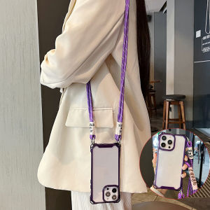 Cho iPhone 17 Pro Max 16 Pro 16E 15 Pro Max Trường Hợp Rõ Ràng Dây Đeo Chống Sốc Vai đeo chéo có dây đeo vai Acrylic Cứng PC Trường Hợp Đối Với iPhone 13 Pro iPhone 11 XS 14 Pro Cổ Dây Buộc nylon bảo vệ iPhone 12 Pro SE 2022 trường hợp