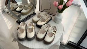 Comfortable and soft single shoe flat shoes flat heels retro style fresh and gentle style Mary Jane small leather shoes