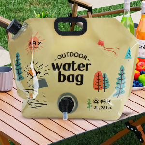 Outdoor Large Capacity Water Bag 8L/28oz Portable Foldable Water Storage Bag Camping Car Food Grade Soft Water Storage Bag