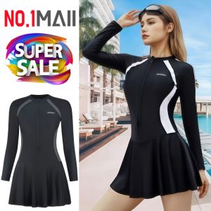 ชุดว่ายน้ำบอดี้สูท แบบกระโปรงแขนยาวมีซับใน ผ้าใส่สบายไม่ร้อนแห้งเร็ว ขนาดสินค้า รอบอก30นิ้ว รอบเอว28นิ้ว ยาว28นิ้ว(ขนาดก่อนยืด) สินค้าพร้อมส่ง