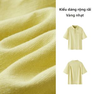 Semir | Áo Sơ Mi Nam Tay Ngắn Cotton Linen Cổ Cuban Nhỏ Dáng Rộng Phong Cách Du Lịch