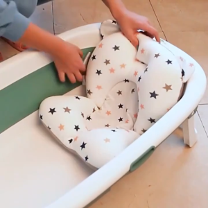 Baby Bathtub with Foldable Bath Tub for Kids Adjustable Non-Slip Bathtub Net 0-6 Year