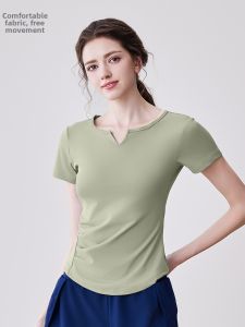 XIAOYING | Womens Short Sleeve Fitness Shirt Advanced Design for Pilates Yoga
