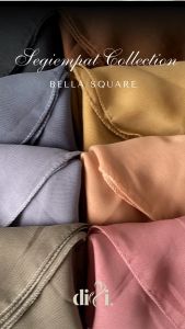 Dici - Hijab Segiempat Bella Square Polycotton Premium Jilbab Polos Anti Lentoy