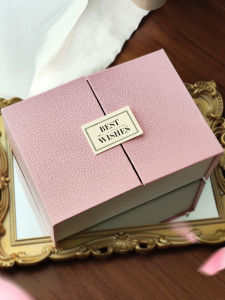 Pink Gift Box Empty Packaging Box Valentines Day Present Box for Girls Birthday Souvenir Box High-End Feeling Wedding Supplies