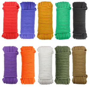 Dia.10mm Paracord Lanyard Rope Survival Parachute Cord One Core Solid for Outdoor Camping Climbing Rope Hiking DIY Bracelet