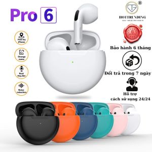 Tai Nghe Blutooth Pro 6 TWS - Cảm BiếnĐịnh Vị Đổi Tên - Nhiều Màu - Bảo Hành 12 Tháng - Đổi Trả Trong 7 Ngày