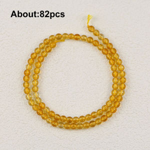1 Strand Natural Citrines Energy Stone Crystal Round Loose Beads For Jewelry Making DIY Bracelets Necklaces Accessories 4-12MM