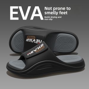 Hodo Mens Outdoor Slippers Summer Anti-slip Breathable Quiet Slip-resistant EVA Home Shoes Sporty Style Casual Slippers