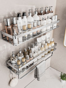 Bathroom Storage Rack 304 Stainless Steel Toilet Wall Mounted Handwashing Platform No Drilling Required Bathroom Organizer