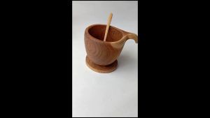 Gelas Minum Kayu Jati - Gelas - gelas teh kopi