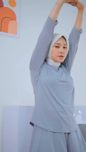 One Set Zumba Setelan Rok Legging Wanita Nyaman & Stylish Senam Yoga Bersepeda Tenis