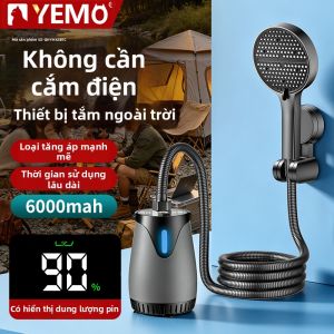 YEMO | Vòi Hoa Sen Di Động Không Cần Điện Dung Lượng Pin Dài