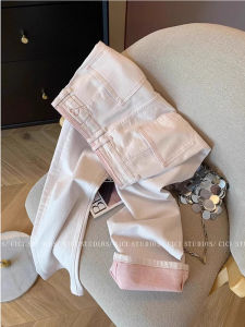 New Spring Fashionable French Elegance High Waisted Wide Leg Trousers
