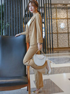 MUBEELE | Fashionable Thin Womens Suit Set Summer New Arrival Slimming Long Pants Two-Piece Set Polyester And Spandex Blend Long Sleeve