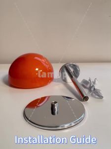 Mushroom Dome Glass Table Lamp Metal Column Base Nordic Retro Bedroom Bedside Ambient Light Niche Design Hit