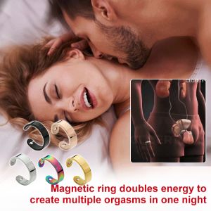Magnetic Therapy Open Rings Personalized Decompression Sleep Aid Ring Adjustable Finger Ring Health Care for Men Women