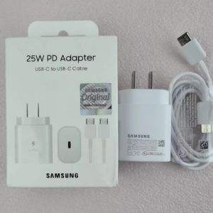 Samsung | Samsung A07 F17 25W US PD Fast Charger Usb Type C Cargador For Galaxy S26 S25 S23 S24 Plus A26 A25 A35 A36 F16 M17 F07 Adapter