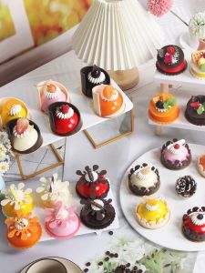 Chocolate Mousse Cake Model Fridge Magnet Simulation Cake Photography Props Dessert Table Decoration Kitchen Decorations