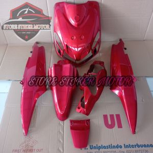 Cover body full halus yamaha mio smile merah maroon