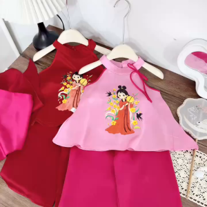 Set Yếm + Khăn Họa Tiết nàng Tiên Cho Bé Chơi Trung Thu Size 10-30 Kg sét trung thu bé gái trung thu 2025