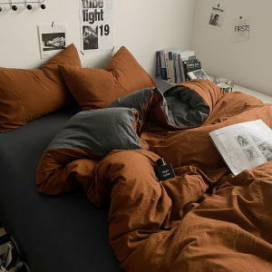 Bộ Đồ Giường Đơn Sinh Viên 180*220cm Bao Đệm 150*200x230cm Bao Đệm 48*74 Đồ Dùng Giường Ngủ Cotton Thoải Mái Thoáng Khí