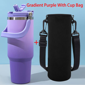 890ML Travel Thermos Water Bottle Stainless Steel Thermos Cup with Straw Keep Cold and Hot Car Coffee Cup Portable Vacuum Flask