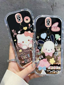 Oppo A9 A9x Cartoon Full Cover Phone Case Mirror Face Kitty Dog Popular Net Red Protection Shell Silicone Material Anti-Fall
