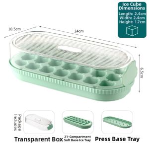 Food Grade Pressable Plastic Ice Maker With Lid