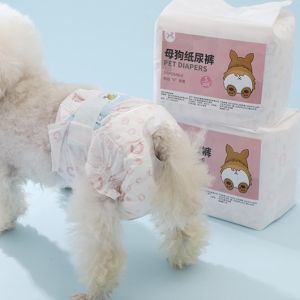 PET RECORD 10/12pcs Pet Dog Diaper Disposable Pet Diapers 100% Cotton High Quality Dogs Cats Male and Female