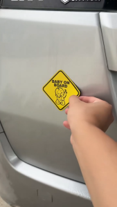 Baby On Board Car Magnet Sign 10cm Waterproof Magnetic Baby In Car Car Sign