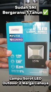 Lampu Sorot LED 15 Watt 2 Warna Putih Kuning Outdoor Flood Light Spotlight Lampu Kap Sorot Led